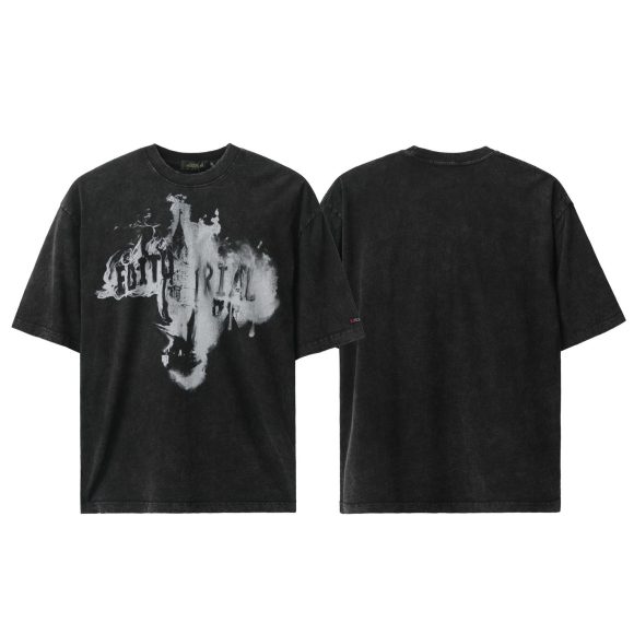 American Fashion Brand Washed And Worn Short Sleeve - Image 6