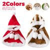 Cat Christmas Outfits, Dog Cat Santa Claus Outfit, Soft And Thick Xmas Cape With Hat, Christmas Cat Dog Costume Pet Cape, Cat Christmas Costumes For Cats, Medium Cat Cape For Cats - Image 8