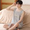 Men's Vest Sleeveless Pajamas Summer Pure Cotton
