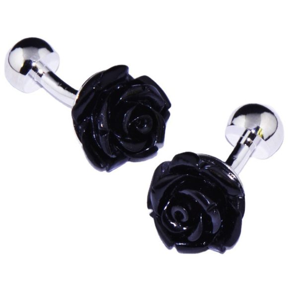 Black Rose French Cufflinks - Image 2
