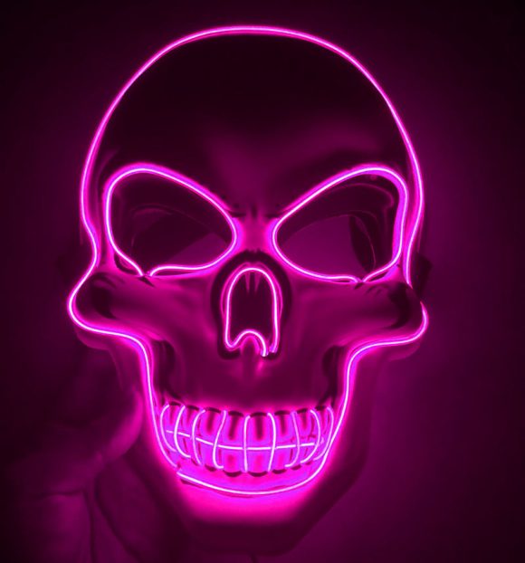 Halloween Skeleton Mask LED Glow Scary Mask - Image 5