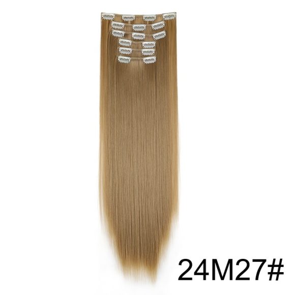 Wig Extensions 6-piece Set, Long Straight Hair - Image 3
