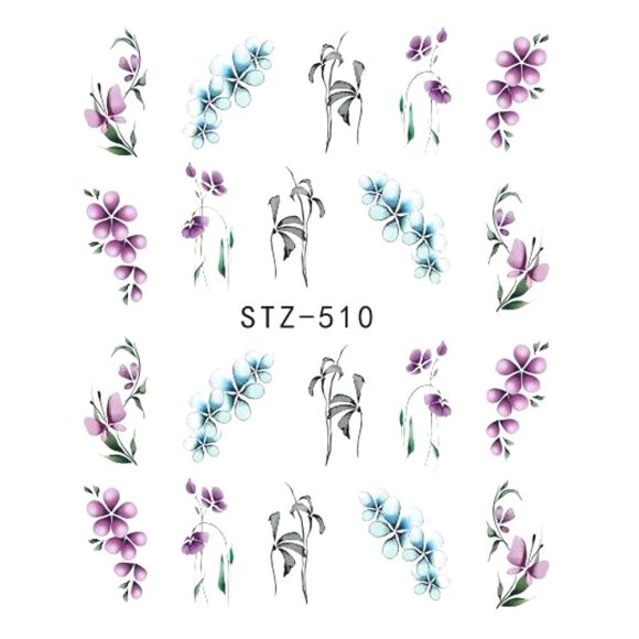 1pcs Nail Sticker Butterfly Flower Water Transfer Decal Sliders for Nail Art Decoration Tattoo Manicure Wraps Tools Tip JISTZ508 - Image 8