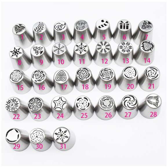 DIY Series Stainless Steel Christmas Decorating Mouth 30 Variety of Cakes Decoration Tools - Image 5