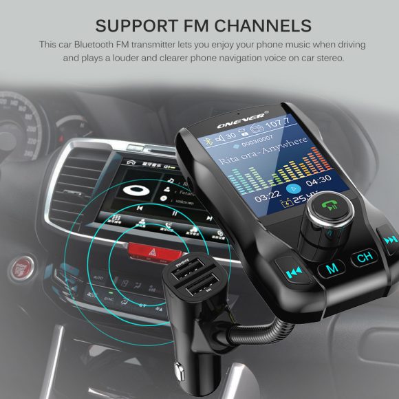 Compatible with Apple , Card car FM transmitter Bluetooth hands-free color screen - Image 7