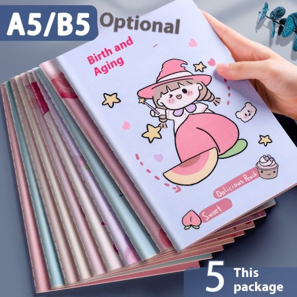Notebook Thickened Practice Note Simple A5 Creative B5 Girl Heart - Image 3