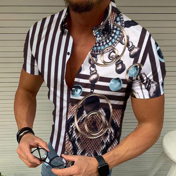 Men's Summer Beach Print Shirt - Image 8
