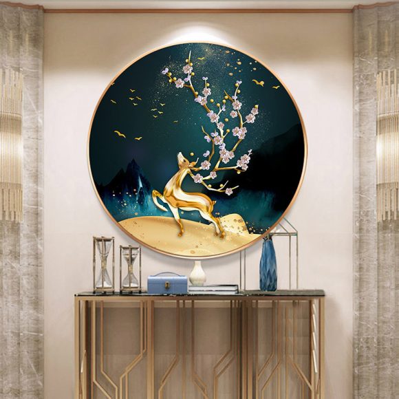 Diamond Painted Deer Living Room Crystal Living Room Tiled Cross Stitch - Image 3