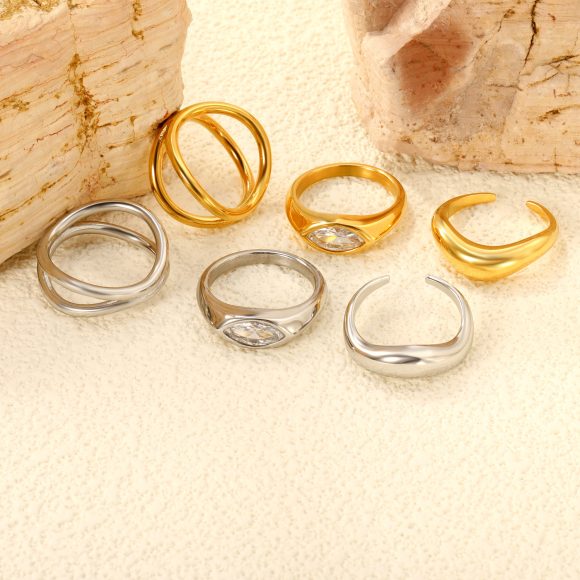 Retro 18K Zircon Ring Fashion
