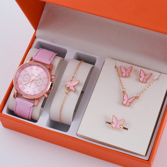 Ladies Graduated Belt Watch Jewelry Set - Image 6