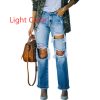 Ripped Foot Burr Fashion Straight Pants - Image 4