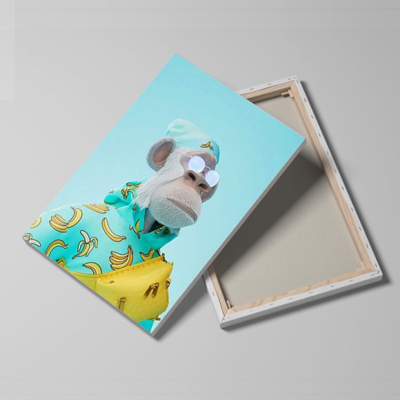 Yacht Club Monkey Home Decor Canvas Painting - Image 2