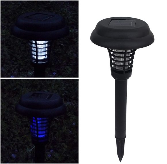 Solar Led Rechargeable Anti-Mosquito Lamp Electronic Fly Bug Zapper Insect Pest  Uv Trap Outdoor Garden Lawn Lamp - Image 6
