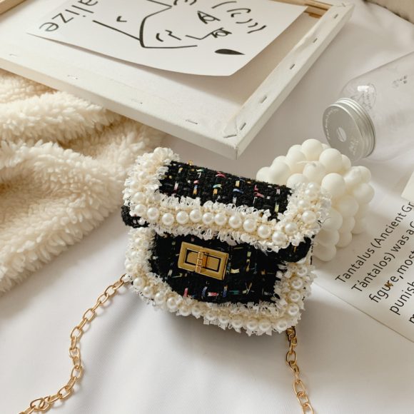 Children's Diamond Lattice Chain Crossbody Bag - Image 7