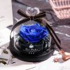 Valentine's Day Christmas Dried Flowers For Home Decor Wedding Gifts Dried Flowers Eternal Real Rose Home Decor With LED In Glass - Image 8