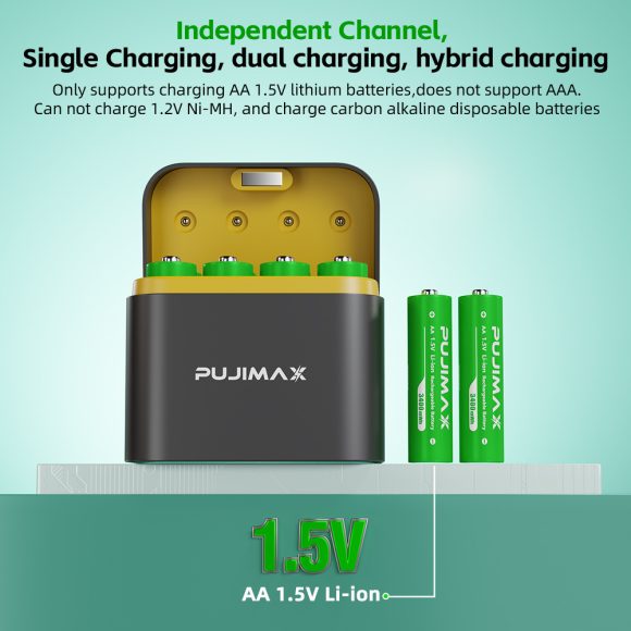 Eight-slot AA Smart Charging Bin Type-c Port 8 Tablets No 5 3400Mwh Lithium Battery Charger Suit - Image 5