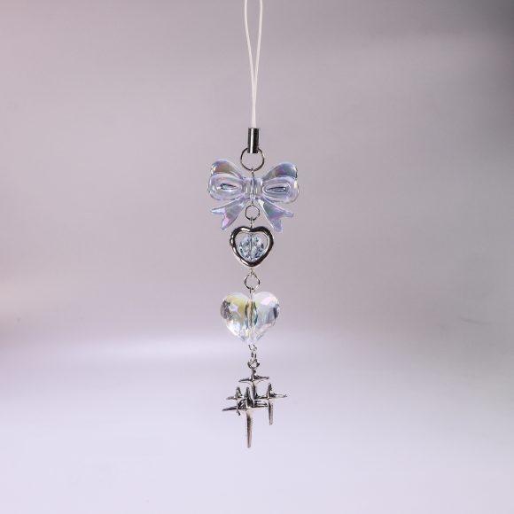 Beads Blue Clear Heart Ornaments