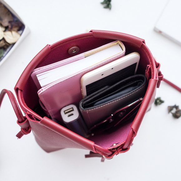 Women's Tassel Mini Mobile Phone Coin Messenger Bag - Image 3