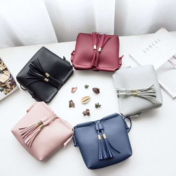 Women's Tassel Mini Mobile Phone Coin Messenger Bag - Image 5