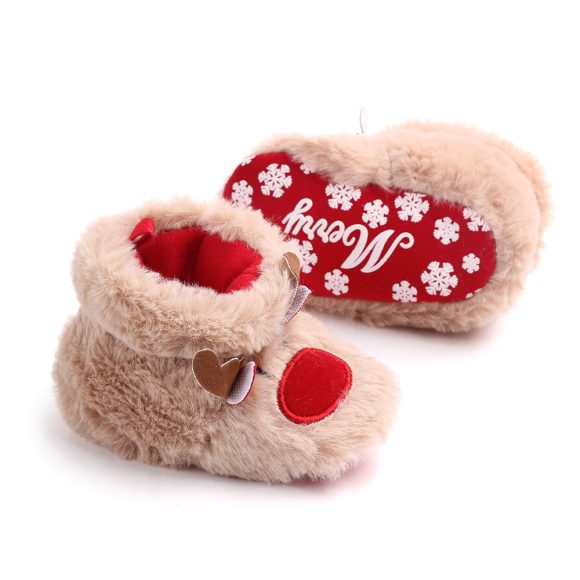 Winter Baby Girls Boys Keep Warm Shoes Muply Christmas Elk First Walkers Anti-slip Newborn Toddler Infant Girl Footwear Shoes - Image 4