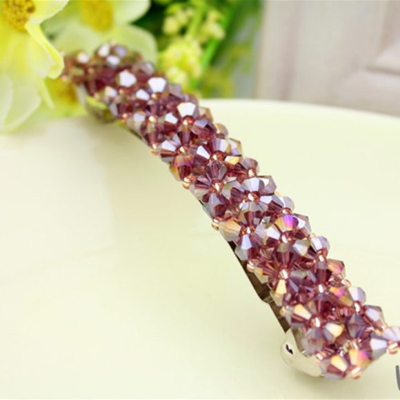 Four Rows Of Crystal Hair Clips, Spring Clips - Image 3