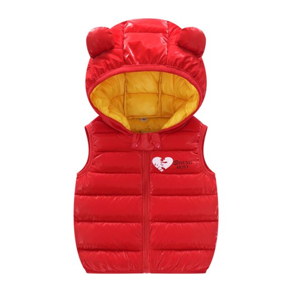 Children Warm Down Vest Autumn Baby Boys Girls Sleeveless Waistcoat Kids Outerwear Vests Children Hooded Jackets - Image 3