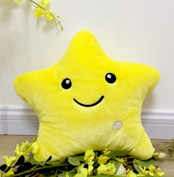 34CM Unique Toy Luminous Pillow Vivid Star Design LED Light Colorful Cushion Stars Plush Pillow Toys Gift For Kids Children Girl - Image 4