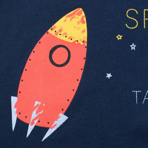 Children's rocket print T-shirt - Image 3