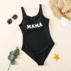 European and American words mother and child swimsuit beach swimsuit - Image 4