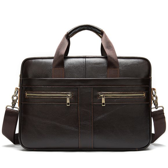 Men's Leather Briefcase Business Men's Bag First Layer Cowhide Portable - Image 10