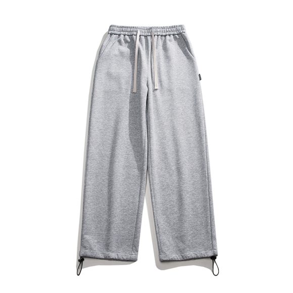 Drawstring Ankle-tied Loose Straight Sweatpants - Image 6