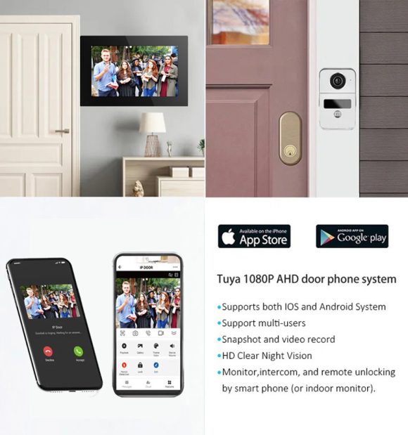 Video Intercom Doorbell 1v2 Real-time Monitoring Wireless Network Intelligent Intercom System Doorbell - Image 8