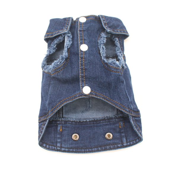 Designer Dog Clothes Small Dog Denim Jacket Coat Cat Costume Puppy Jeans Vest Spring Clothing - Image 2