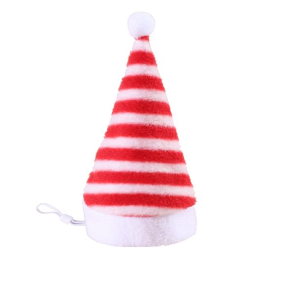 Multicolor Pet Christmas Hat Stripes - Image 3