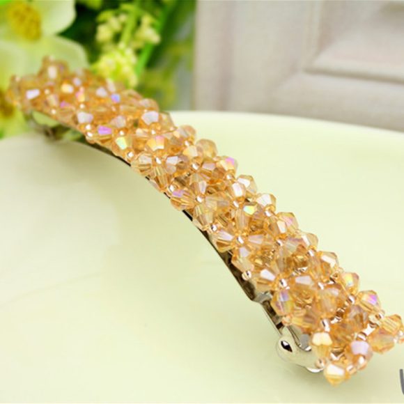 Four Rows Of Crystal Hair Clips, Spring Clips - Image 4