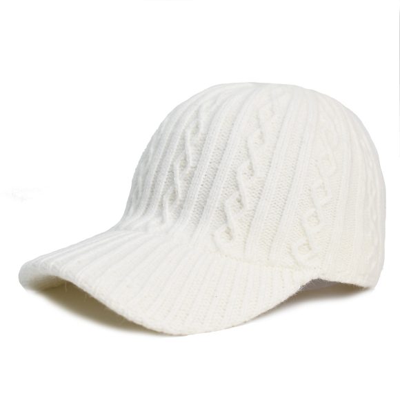 Knitting Wool Baseball Cap Korean Warm Solid Color Light Plate Peaked Cap - Image 9