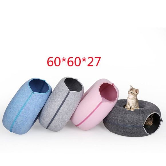 Four Seasons Available Cat Round Felt Pet Nest - Image 5