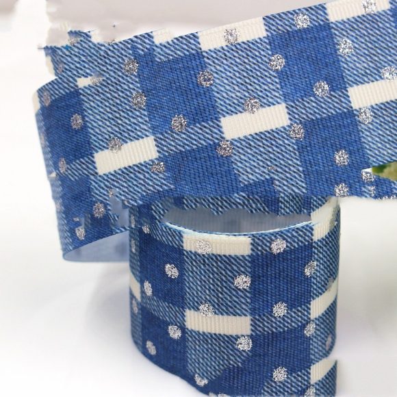 25mm Plaid Laser Silver Thermal Transfer Thread Ribbon - Image 4