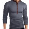 Men's Long Sleeve V-Neck Slim T-Shirt - Image 6