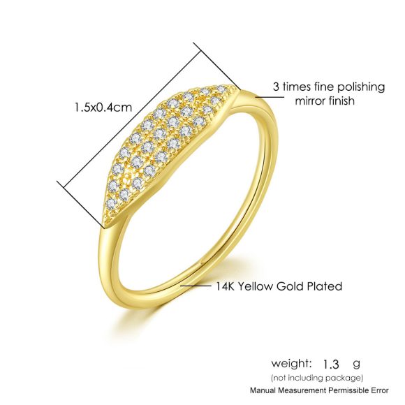 Women's Fashion Gold-plated Simple Thin Ring - Image 5