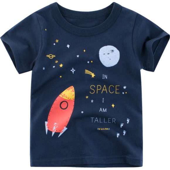 Children's rocket print T-shirt - Image 4