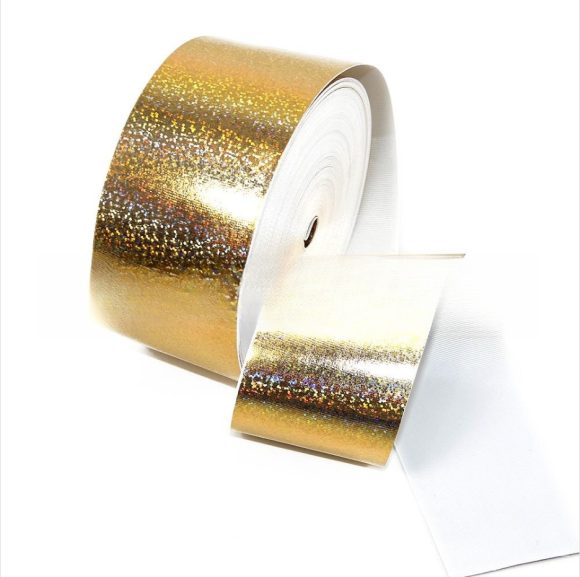 50 Yards Roll 75MM Laser Silver Ribbed Band - Image 5