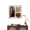 Cute Cat Dining Roomliving Room Cream Style Desktop Decorative Painting - Image 4
