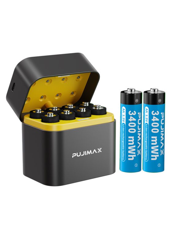 Eight-slot AA Smart Charging Bin Type-c Port 8 Tablets No 5 3400Mwh Lithium Battery Charger Suit - Image 7