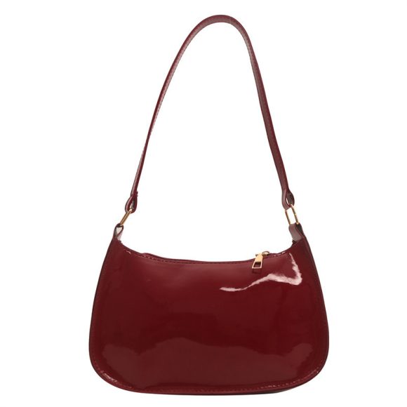 Underarm Bag Women's Portable Patent Leather Solid Color Glossy Crossbody Bag - Image 8