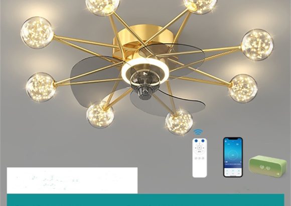 Nordic Ceiling Fan Lights Living Room Dining Room Full Of Stars - Image 6