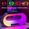 Multi-function 3 In 1 LED Night Light APP Control RGB Atmosphere Desk Lamp Smart Multifunctional Wireless Charger Alarm Clock