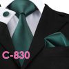 Solid Silk Mens Ties Neck Tie Set For Men Suits Tie Handker - Image 5