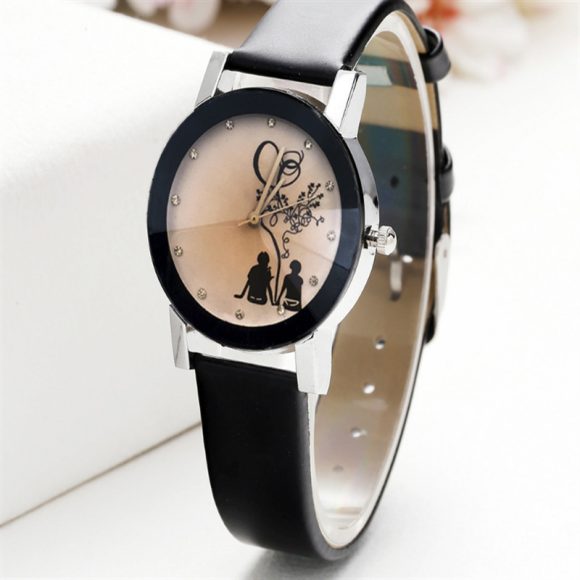 New Couple Quartz Trendy Belt Stylish Glossy Simple Elegant Women's Watch - Image 4