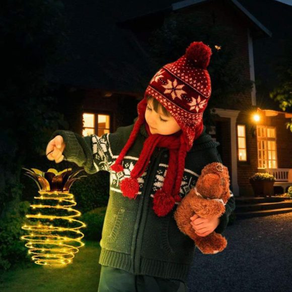 Outdoor Waterproof Garden Pineapple Solar Lights Path Lights Hanging Fairy Lights Solar Led Warm Fairy String Decor - Image 7